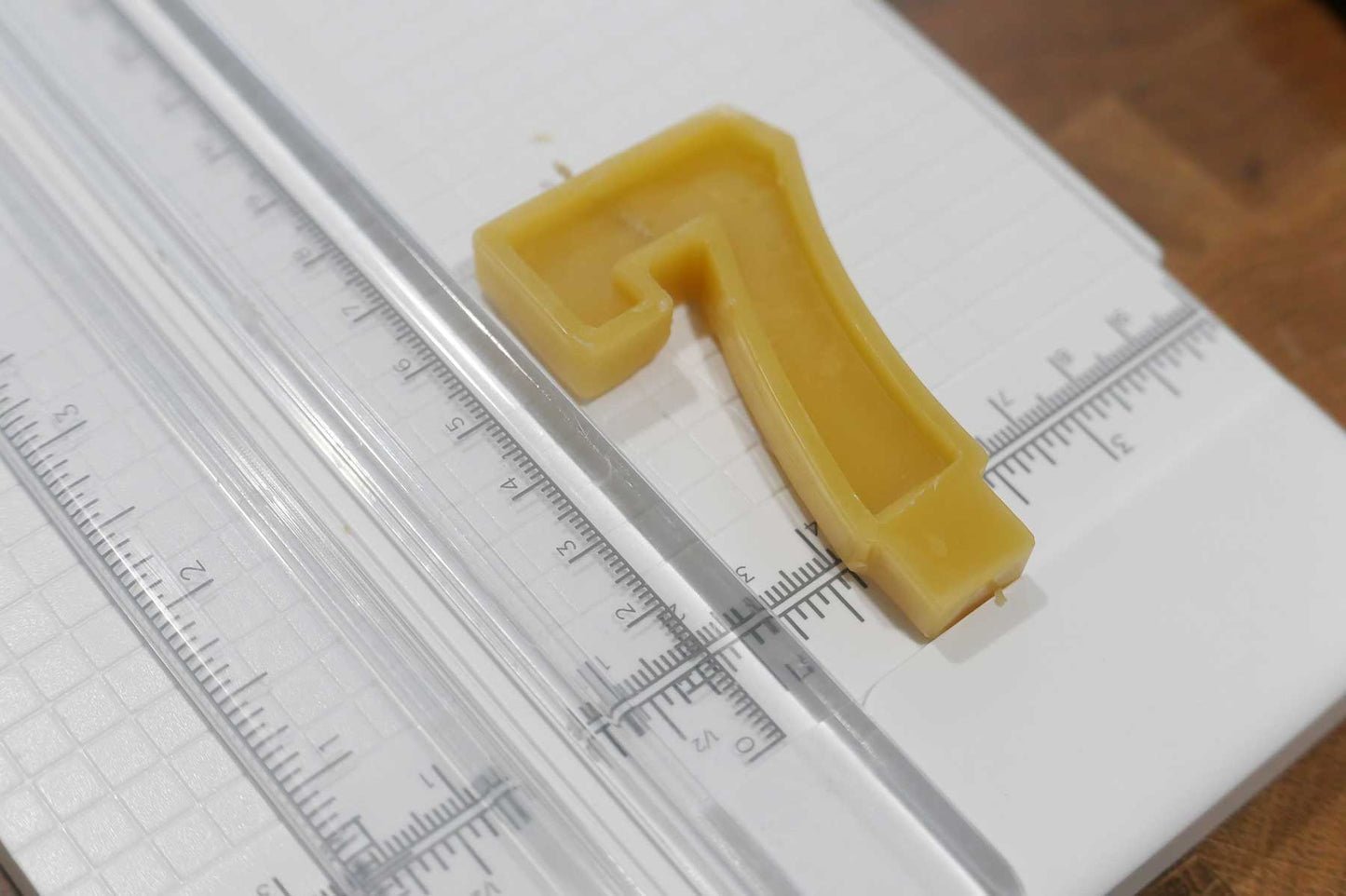 Bees wax birthday number candle