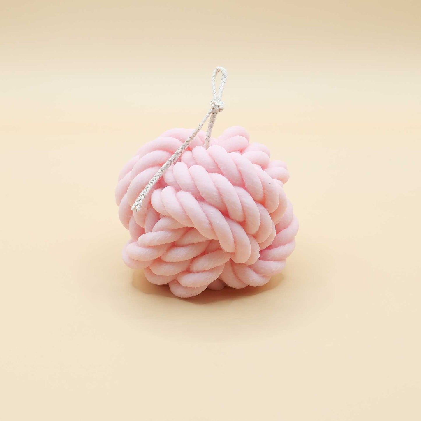 Scented Wool Candle baby pink & Ivory Mix