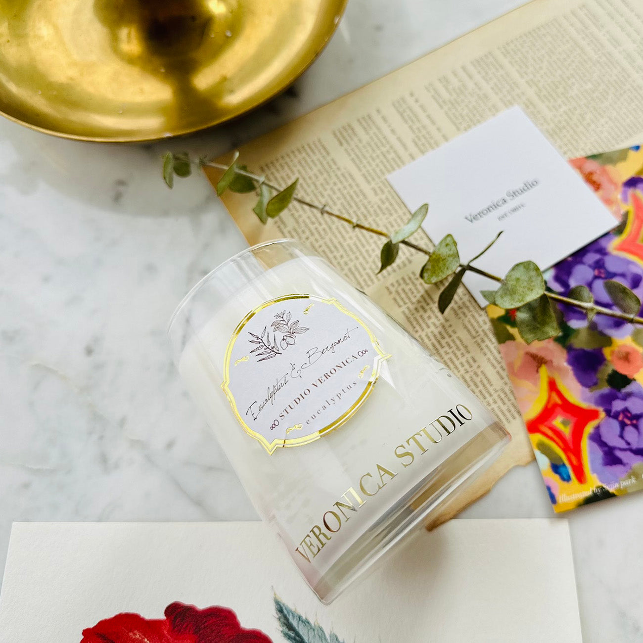 10oz Eucalyptus & Bergamot scented candle