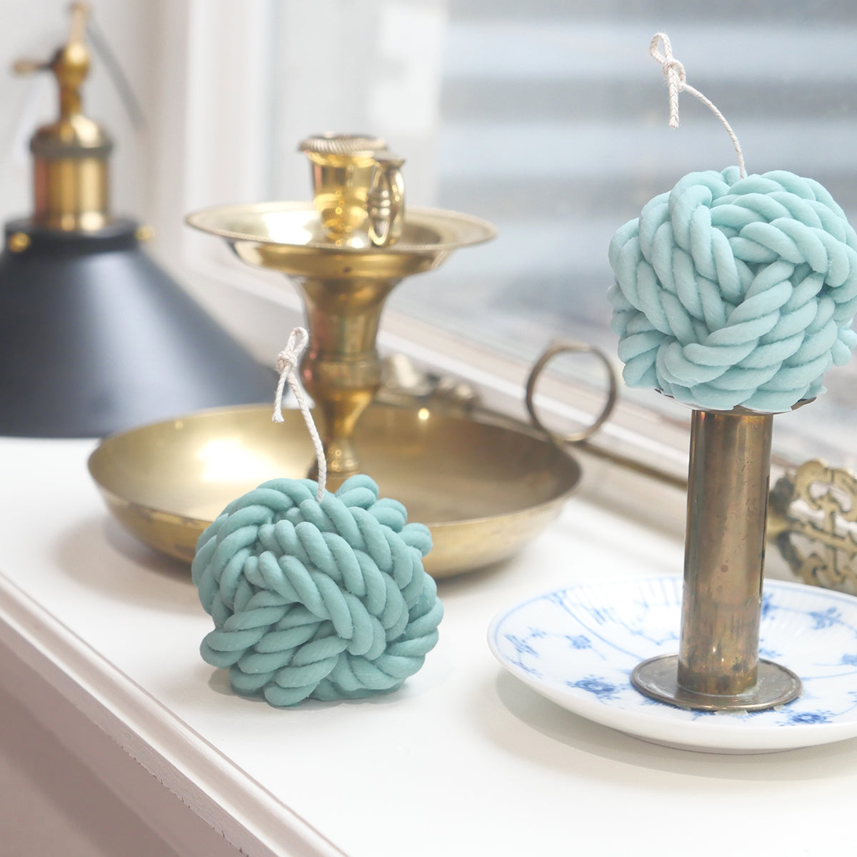 Scented Wool Candle Seablue Fig