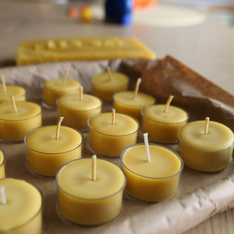 100% natural Bees wax tea light 12 pcs