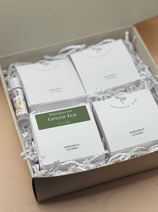 3 soaps &   shampoo bar & Lip balm