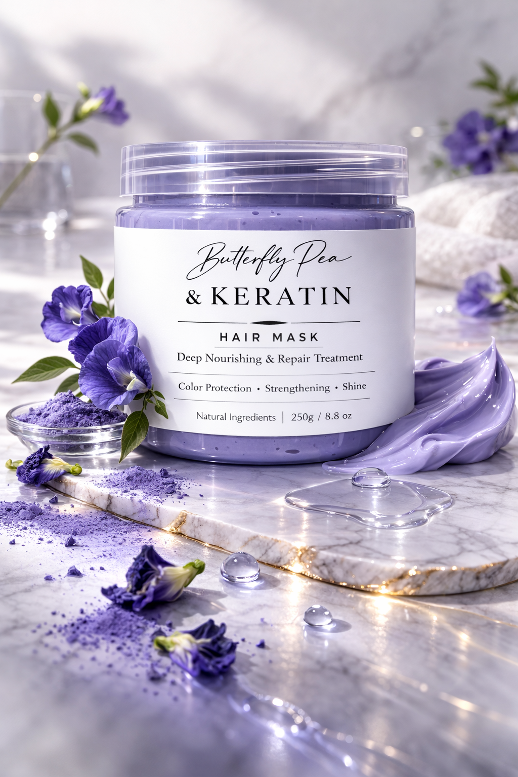 Butterfly pea Hair Mask 8oz