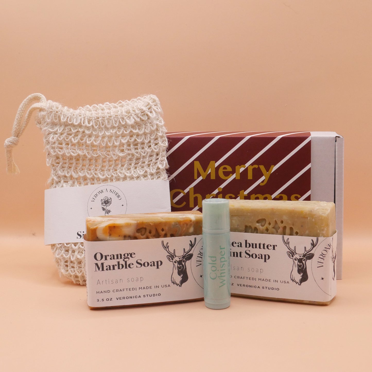 Orange& Shea butter Mint Soap & Lip balm Gift set