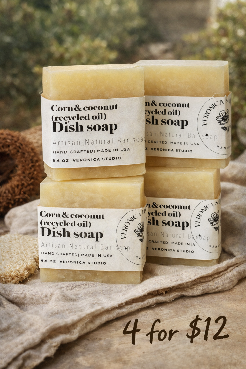 Corn&coconut recycled Dish soap 4pcs