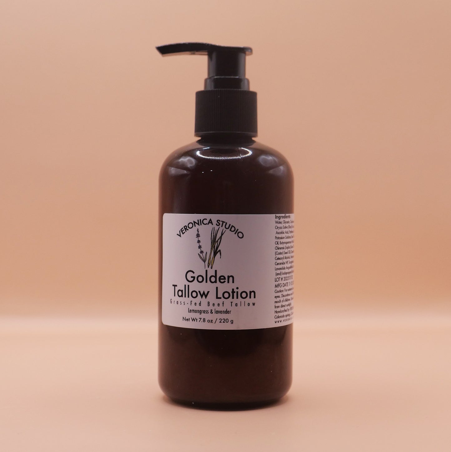 Golden beef tallow lotion
