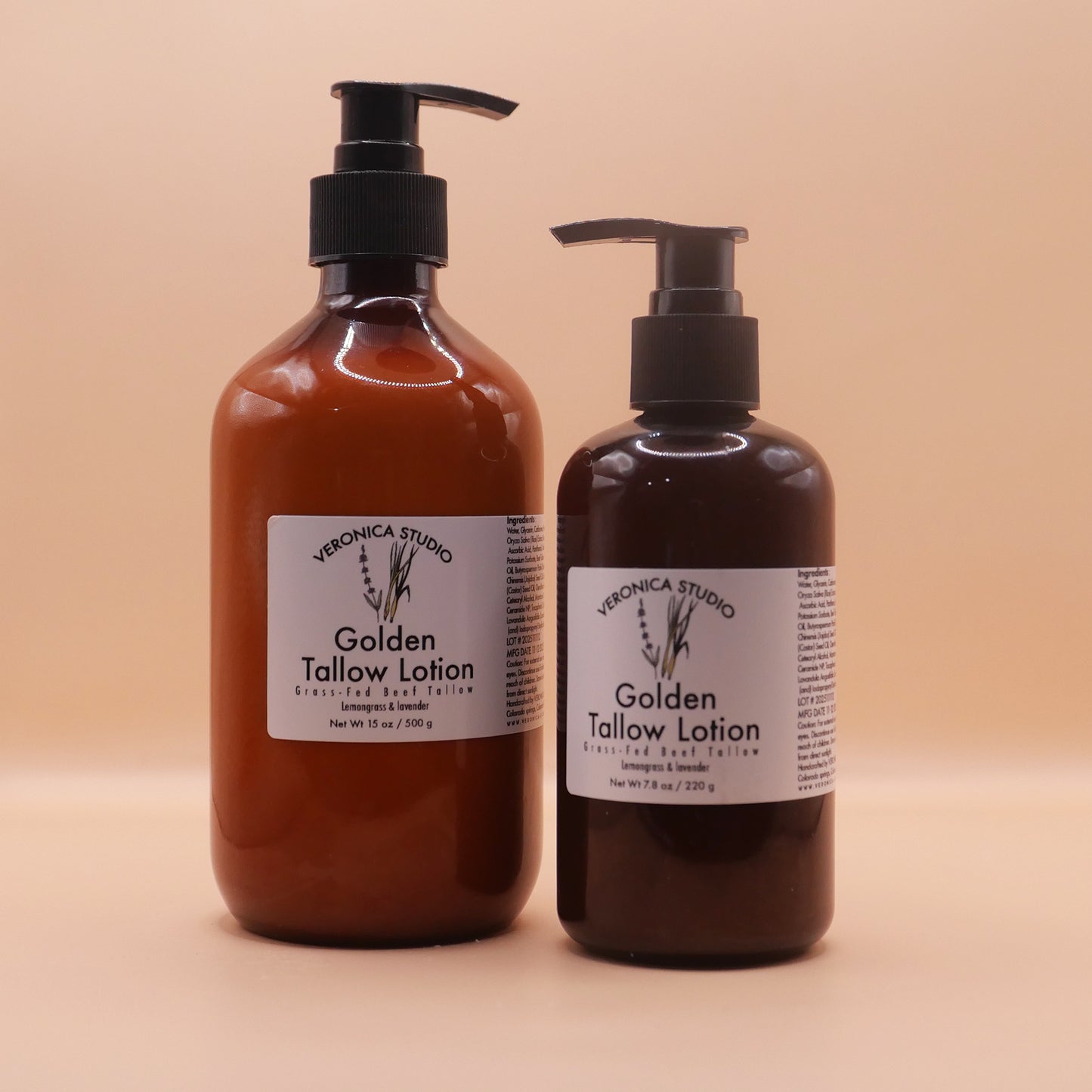 Golden beef tallow lotion