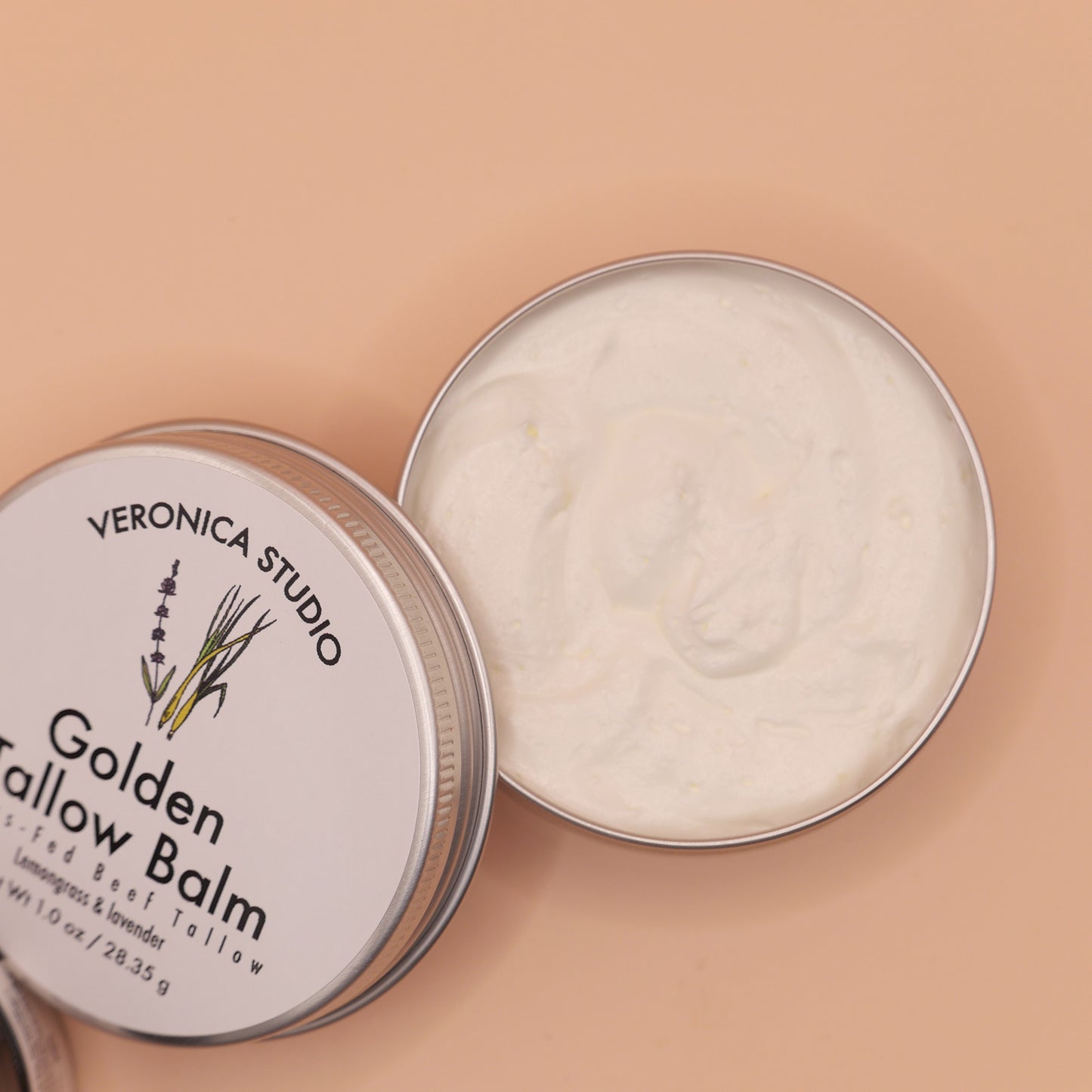 Golden tallow balm tin