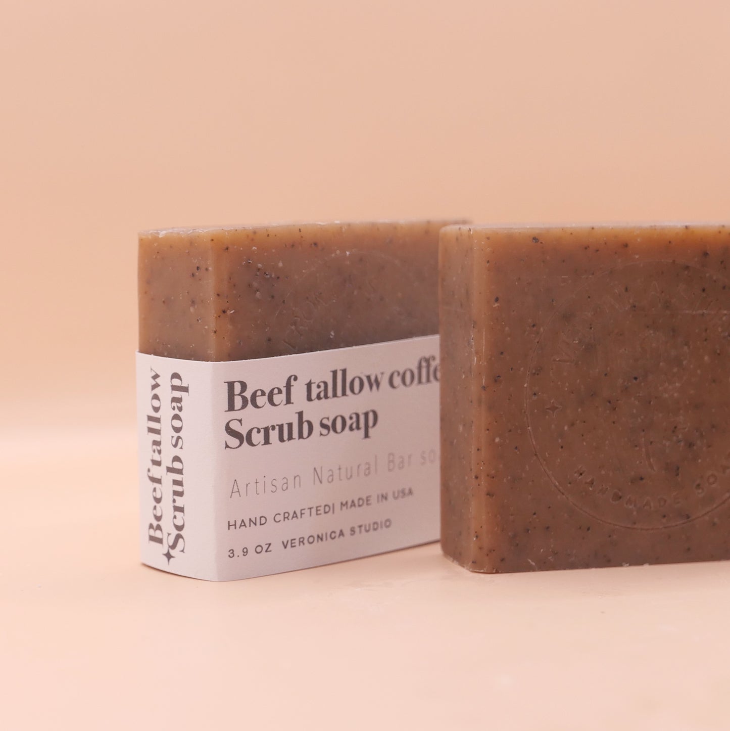 Beef tallow coffee scrub soap