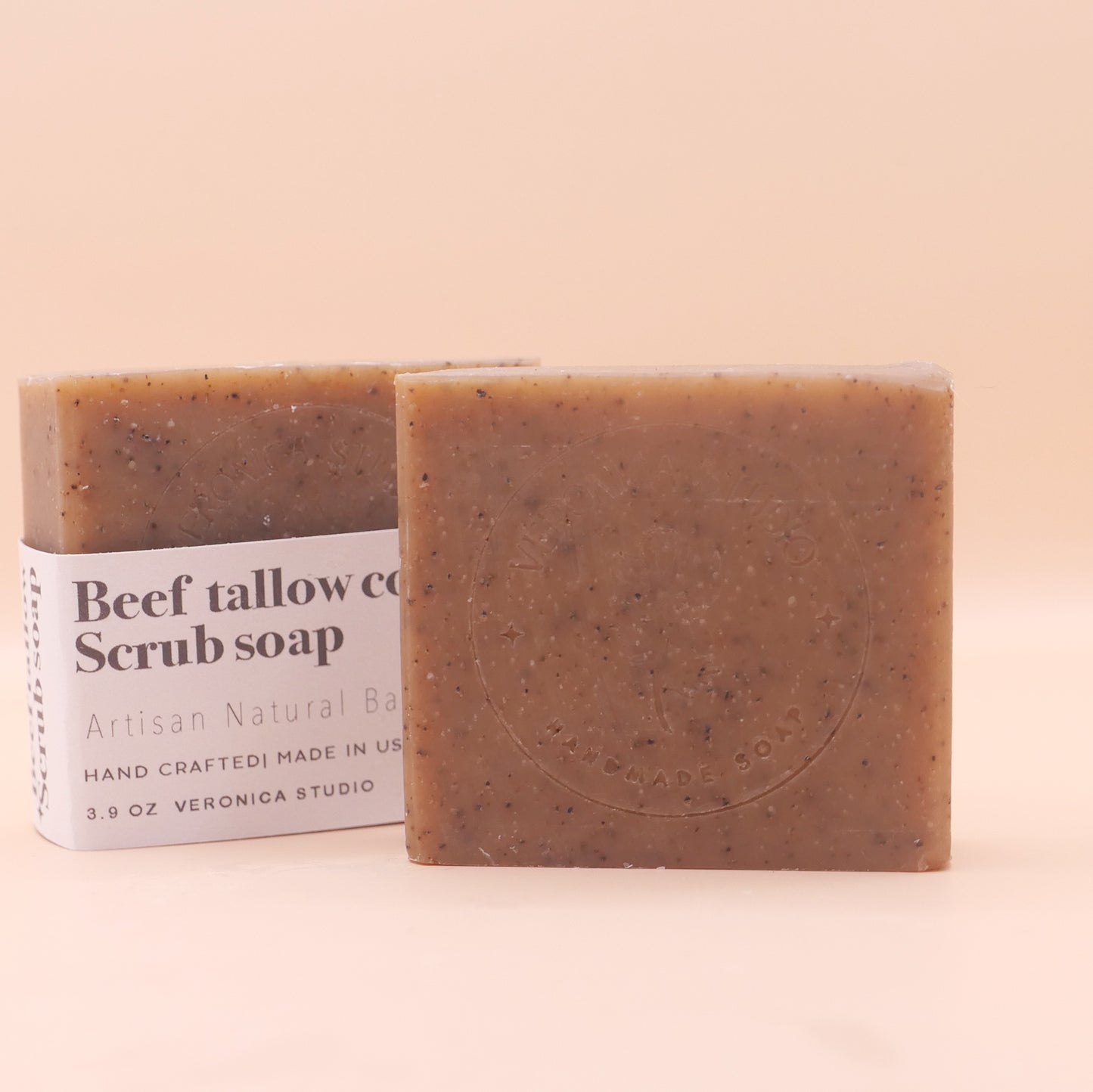 Beef tallow coffee scrub soap