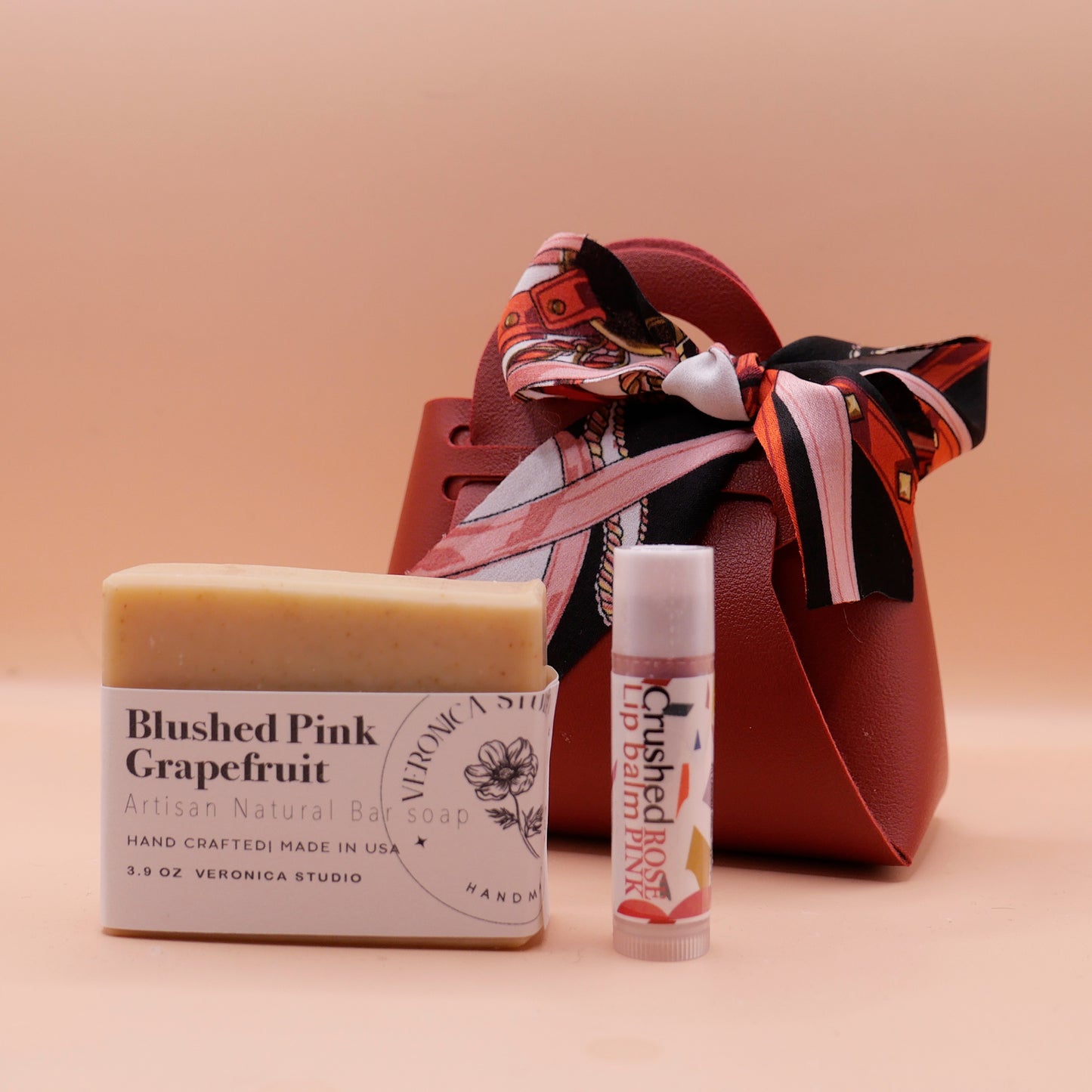 Blushed pink soap & Lip balm gift set