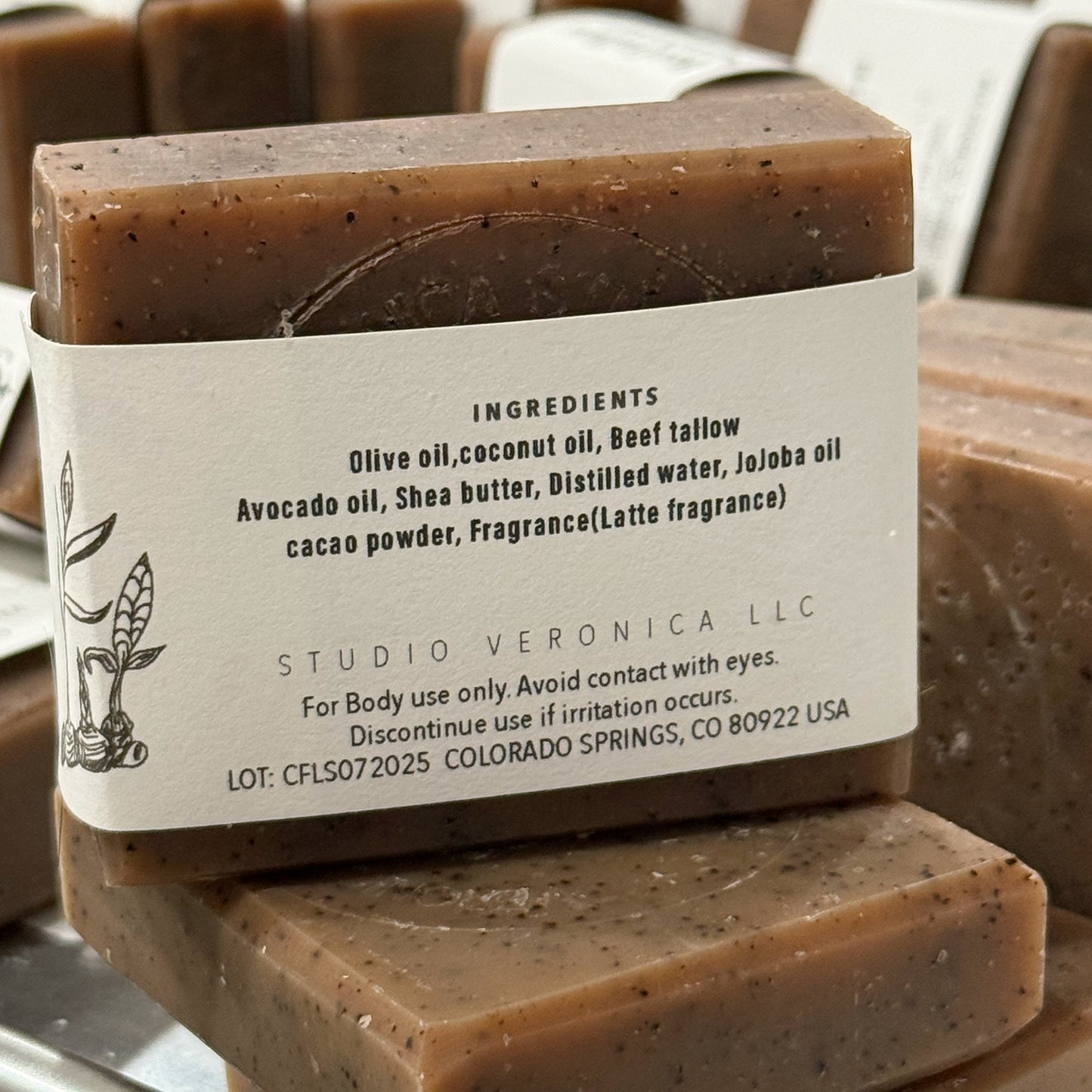 Beef tallow coffee scrub soap