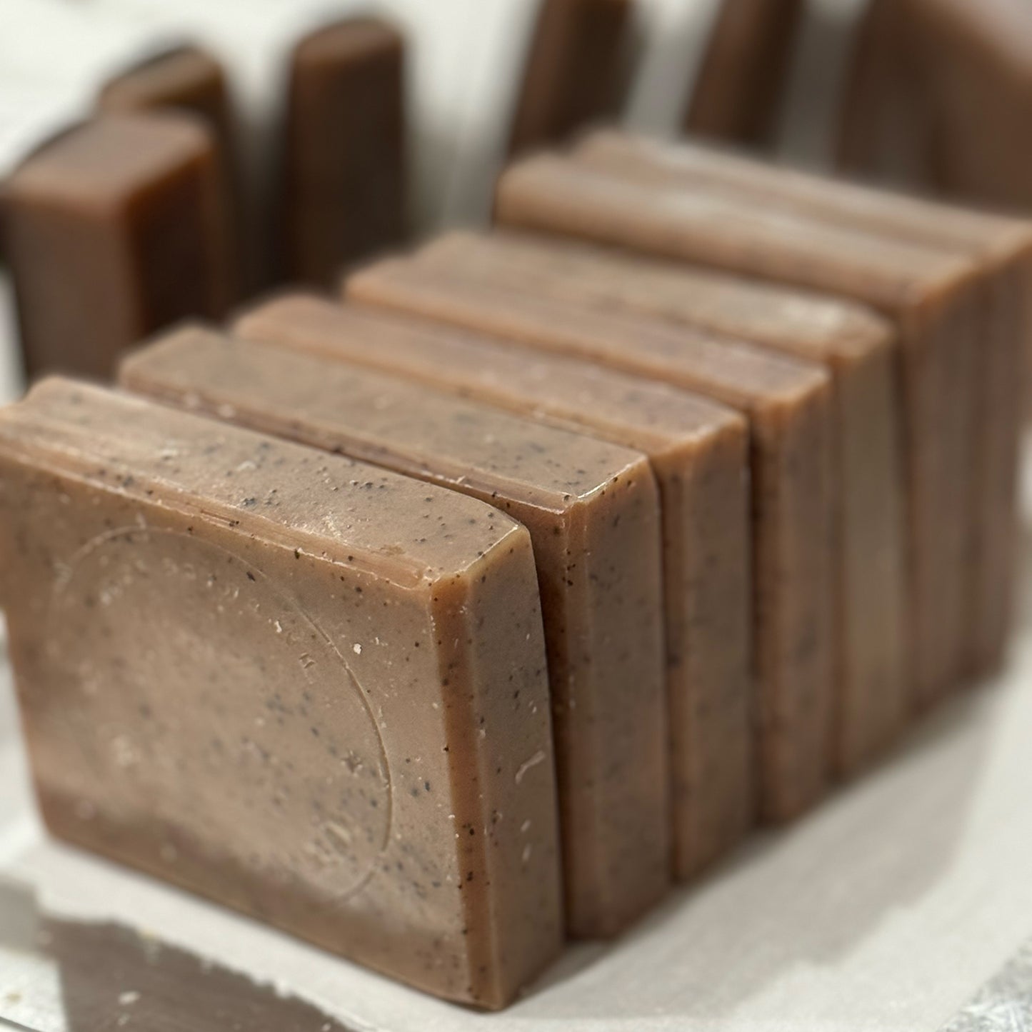 Beef tallow coffee scrub soap