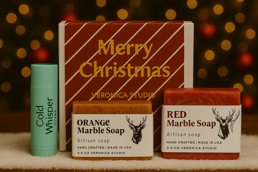 RED& ORANGE SOAP & Lip balm Gift set