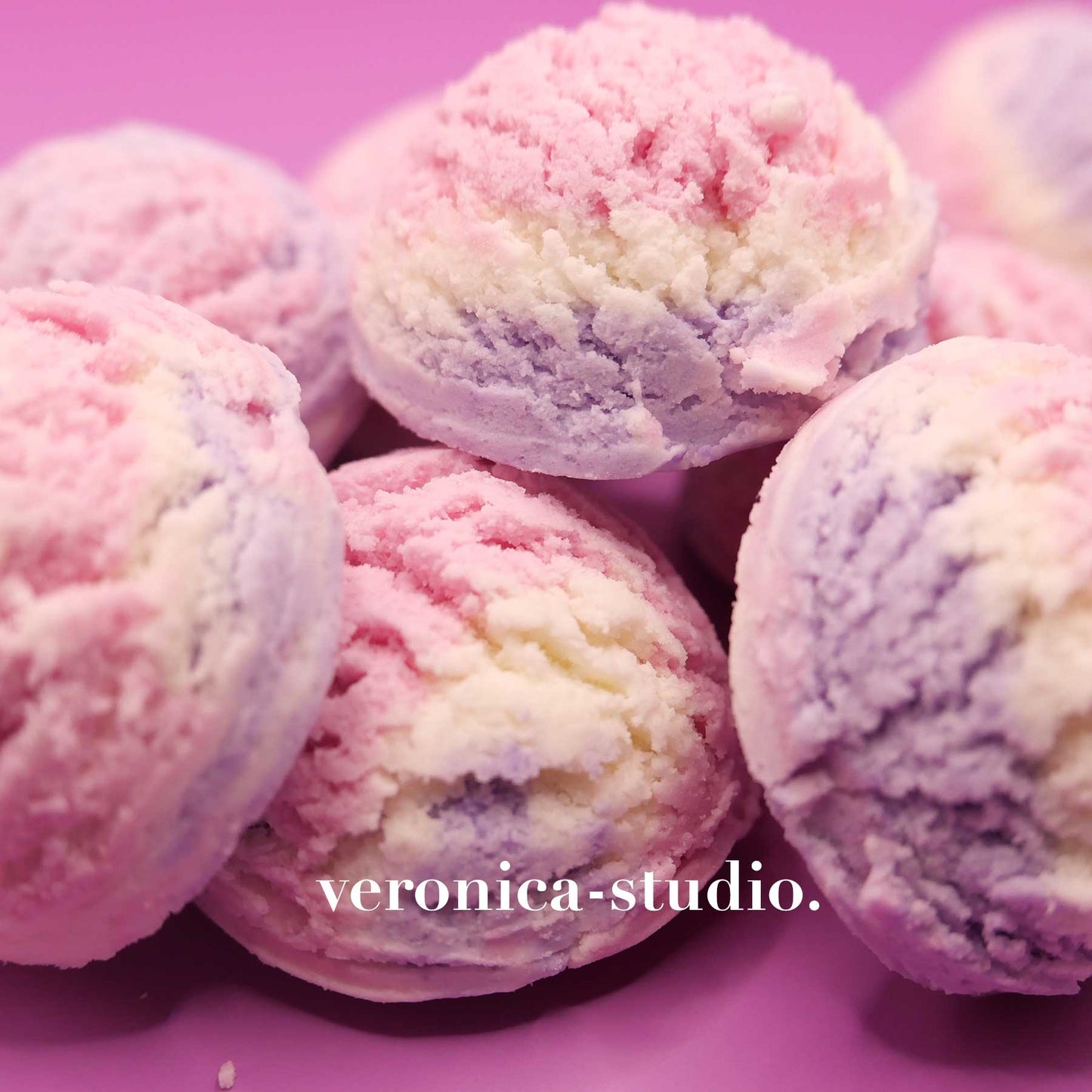 <1+1> Ice cream Bath bomb_Purple pink French Lavender