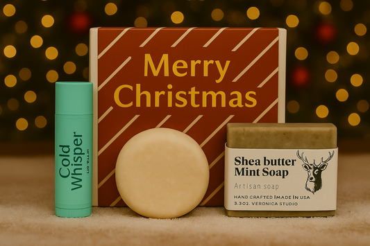 Shea butter Mint & Rice shampoo bar gift set
